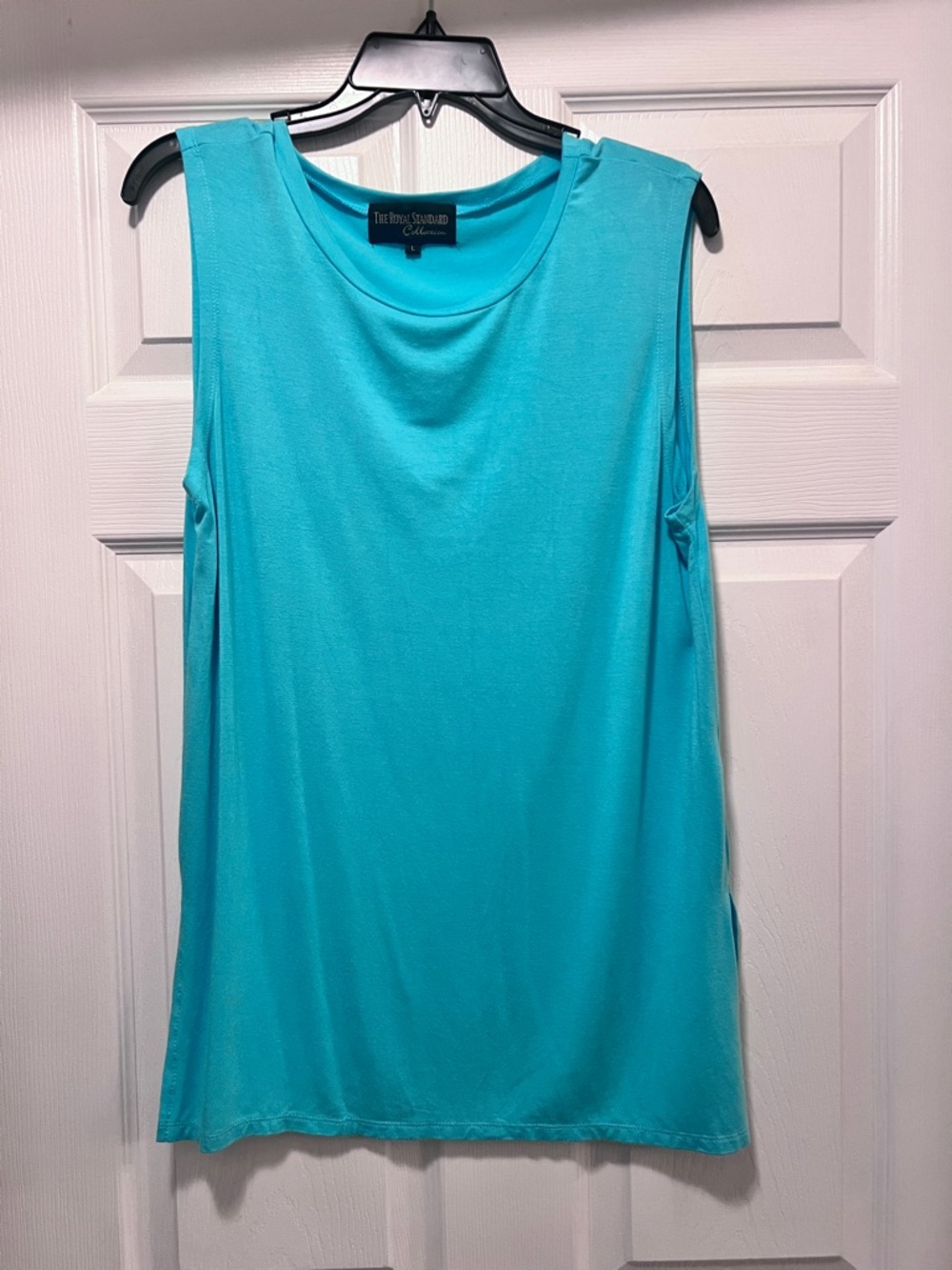 Teri Jon by Rickie Freeman Aqua Sleeveless Tank